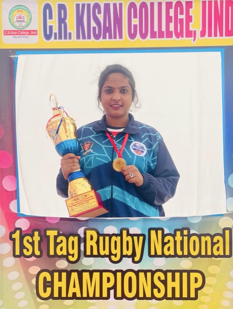 cadet_trv's tweet photo. tag #Rugby. A new emerging form of non-contact version of rugby. our #cadets yet again proved their tenacity in the #conceptualized version of the game at the 1st #national tag rugby championship at jind haryana. 1st year cdts of #Christian college kattakada win the #GOLD medal. https://t.co/858rN0B7Xh