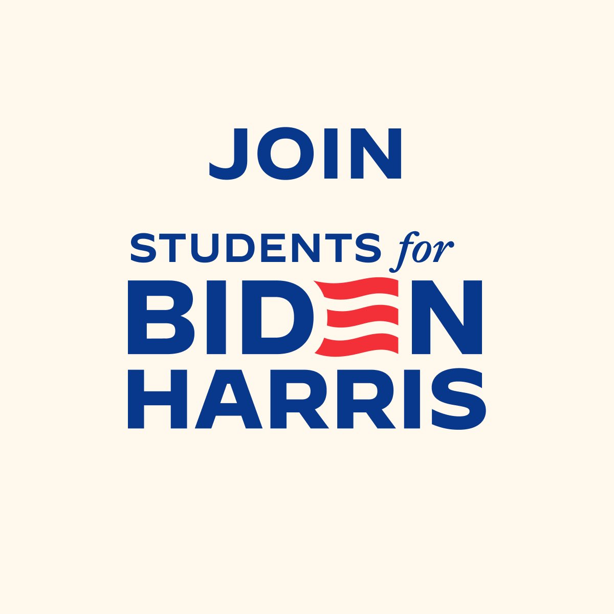 It’s time. Sign up to join Students for Biden-Harris by texting STUDENTS to 30330.