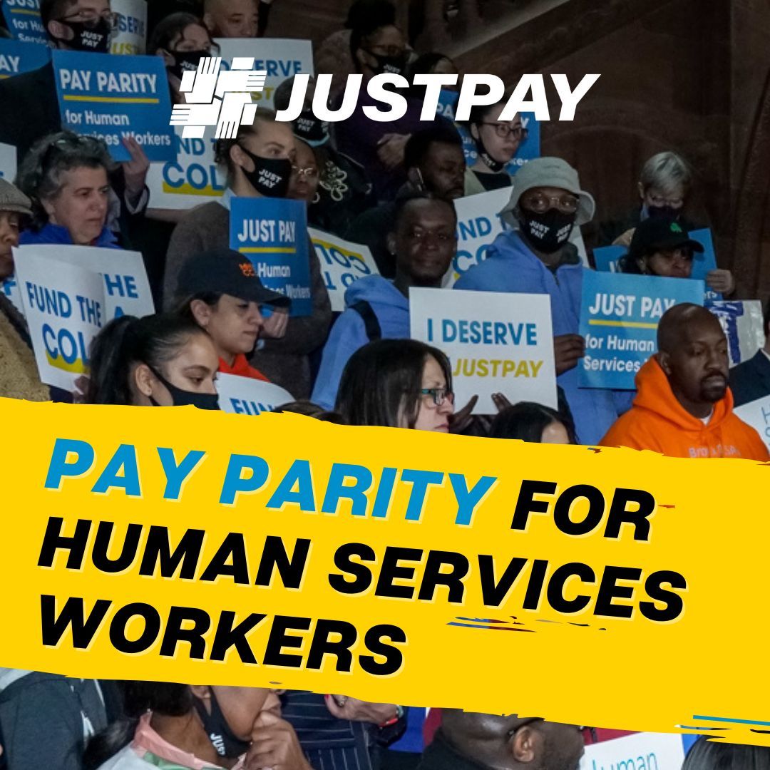 It’s simple: people deserve equal pay for equal work. But nonprofit human services workers continue to make 30% less than what government workers make - for the same job. That’s why we’re in Albany today fighting this disparity and recommending policy change. #JustPay