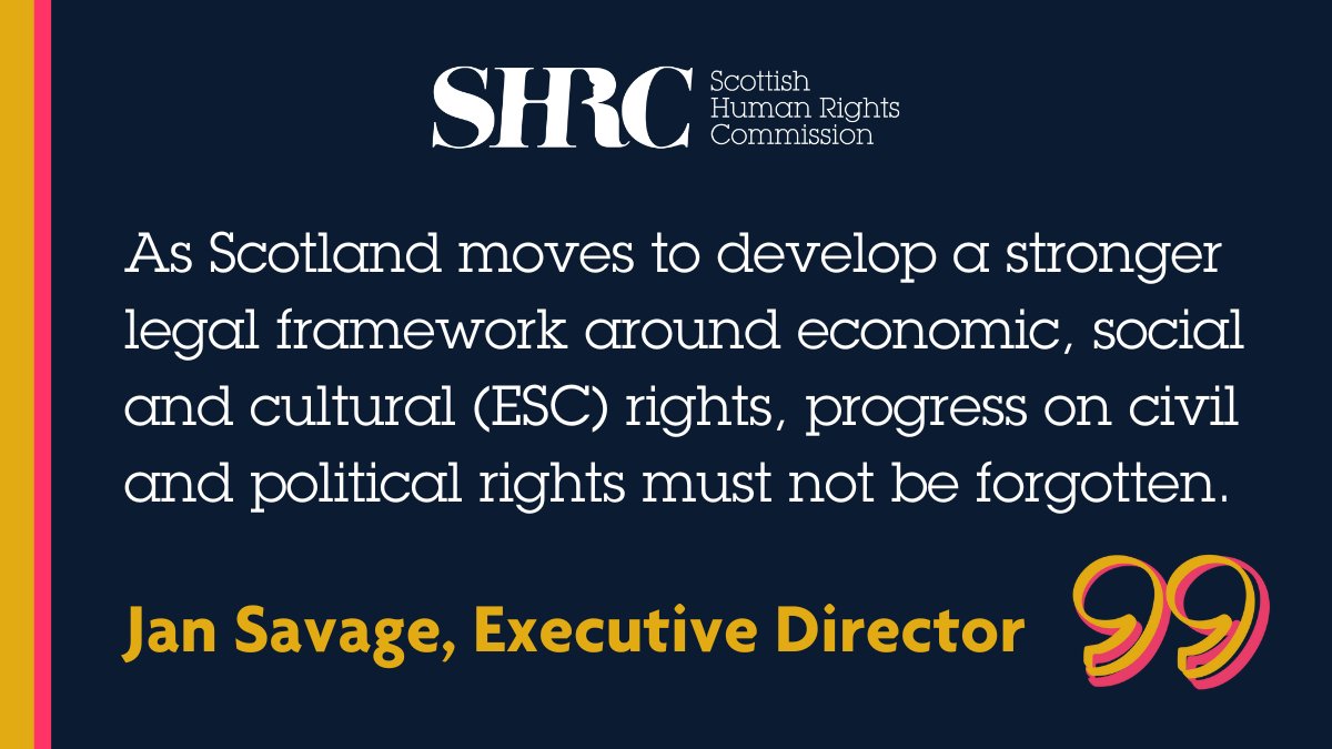 Today we spoke at @UNHumanRights in Geneva about our concerns for civil & political rights in Scotland, including issues with access to justice & in places of detention. Find out more 👇 scottishhumanrights.com/news/concern-f…