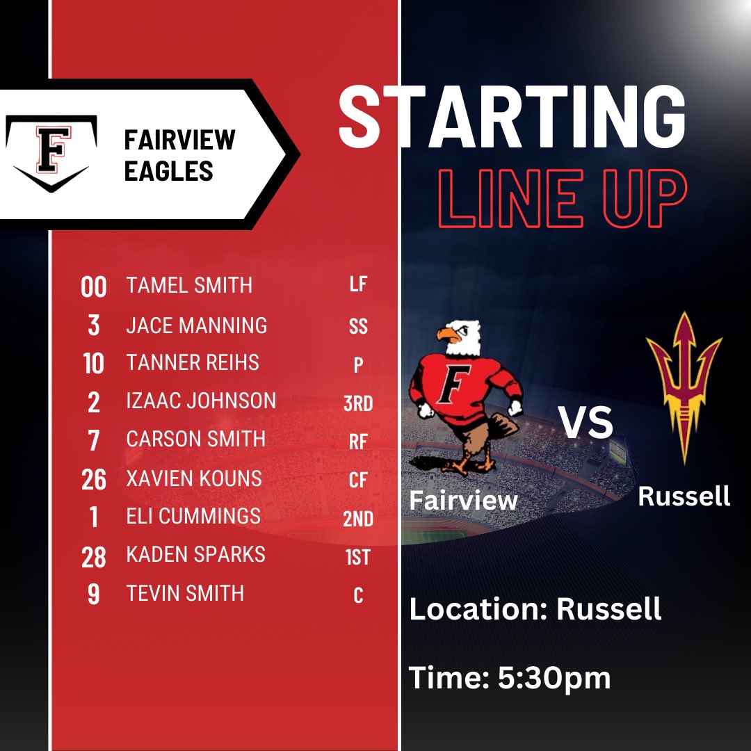 Fairview_Base's tweet photo. Gameday! 🦅⚾️ https://t.co/0g7wEvR3ay