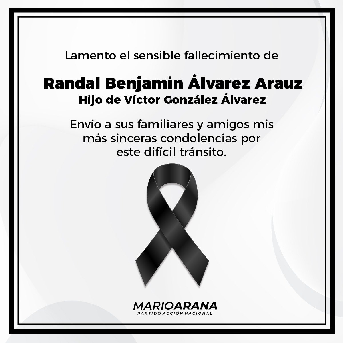Que Dios les brinde pronta resignación y mucha fortaleza. ✝️