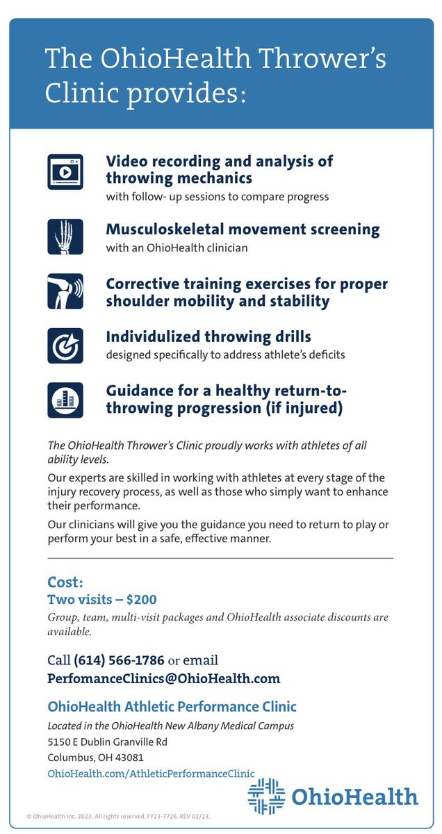 📢Baseball &amp; Softball Athletes!!⚾️🥎
 
Looking to improve your throwing technique? 
Dealing with pain or injury related to throwing? 
Want to reach your full athletic potential?
 
Our Thrower’s Clinic has what you need to feel better and play better, come see us today! 💪