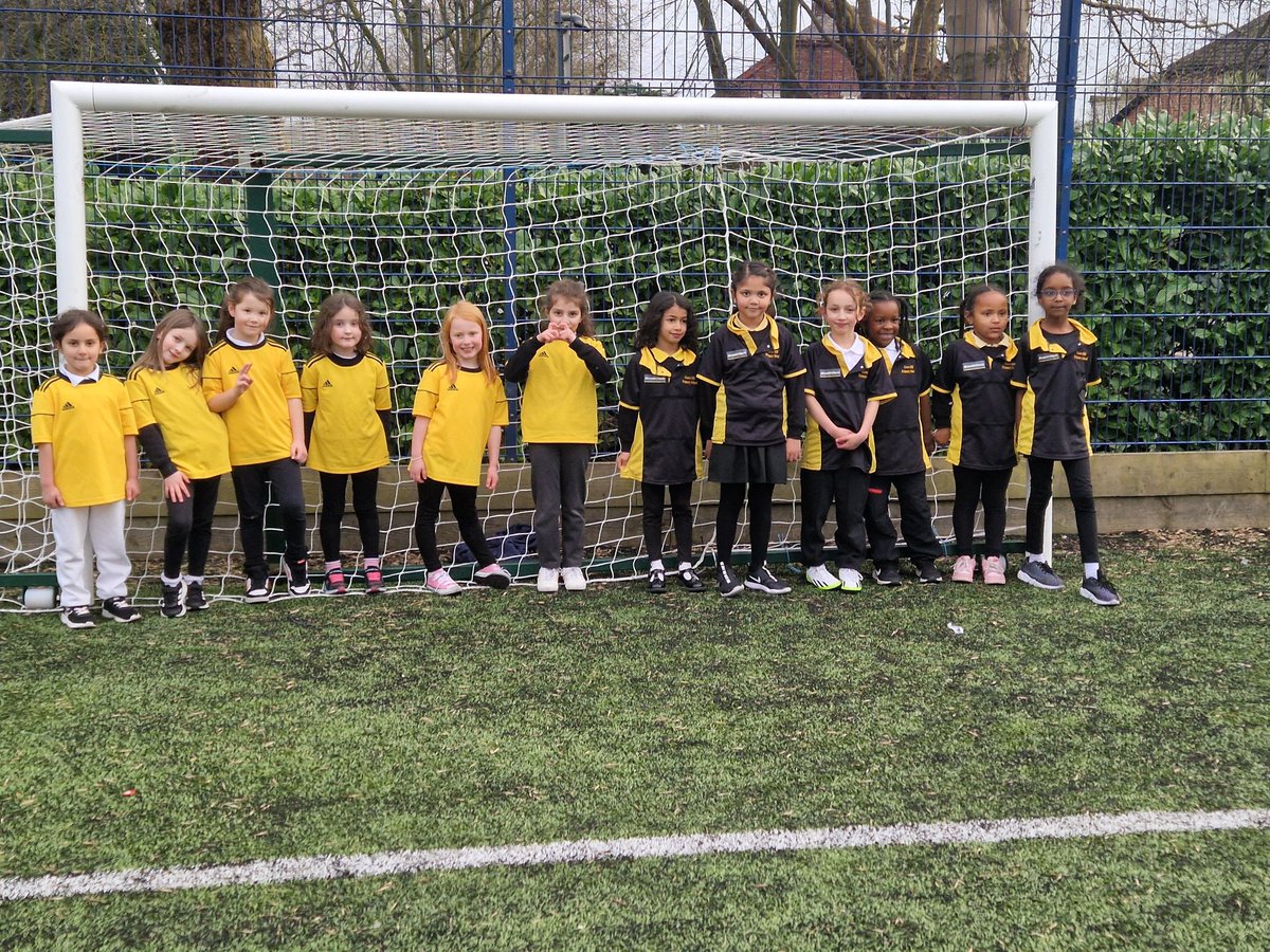Our Year 1 and Year 2 teams at the #letgirlsplay Football