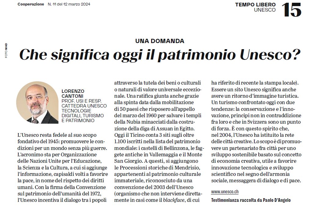 una domanda: Che significa oggi il patrimonio #Unesco? epaper.cooperazione.ch/hydra/api.php?… 
<a href="/UNESCO_ch/">UNESCO Switzerland🇨🇭</a> <a href="/UNESCO_USI/">UNESCO Chair, USI</a> <a href="/coop_ch/">coop_ch</a> <a href="/USI_university/">USI University</a>