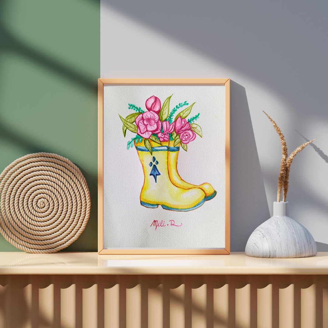 MiliD35's tweet photo. Bonsoir un lundi mi pluvieux- mi ensoleilé ici et chez vous?
Aquarelle "les bottes du printemps" 
https://t.co/yeZAGXPVgE https://t.co/MkTfHAFAFl