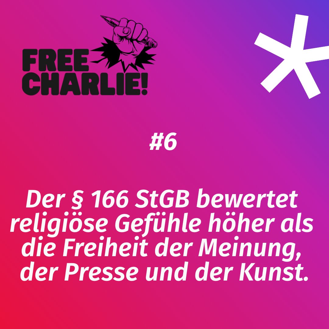 Wir haben „zehn Argumente für die ersatzlose Streichung des § 166 StGB” an den Bundestag geschickt. #freecharlie 💪 @gbs_org @ifw_recht @SHSPD_Berlin. Wir posten jeden Tag ein neues # – bitte: ➡️ teilen ➡️begründet widersprechen ➡️ unterschreiben: epetitionen.bundestag.de/content/petiti…