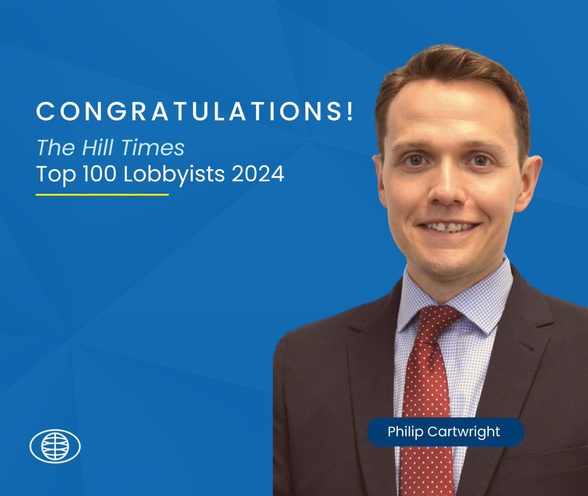 GPAinsights's tweet photo. Congratulations to @PECartwright and a number of our clients for being included in this year’s @theHillTimes list of Top 100 Lobbyists!

https://t.co/5rOX2yQUJY https://t.co/fBZa4MEJXG