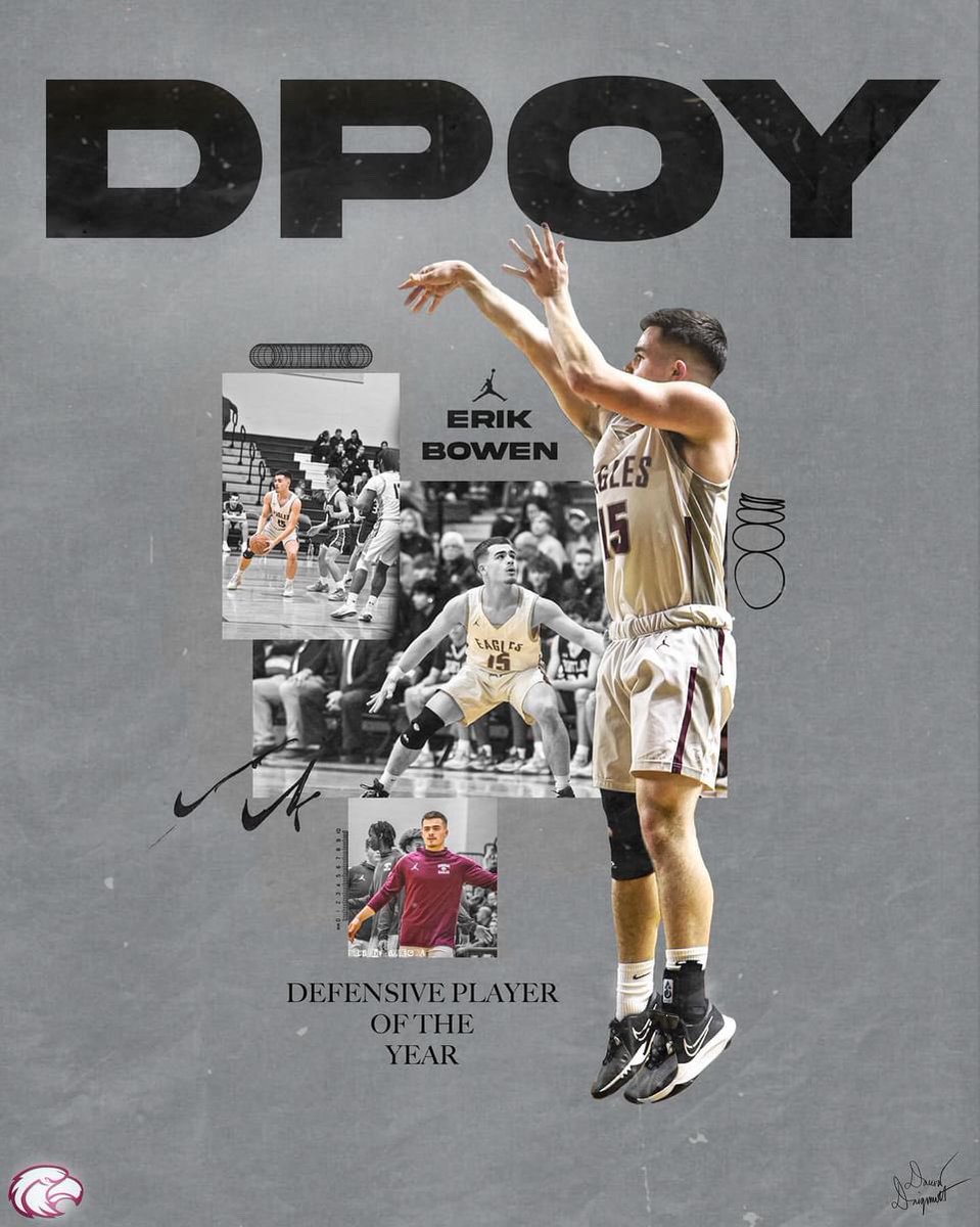 WindhamEagles's tweet photo. Eagles Recognized: Congrats to @Ebowen1115 for being selected as the Defensive Player of The Year for AA North. Erik also received the Gary Randall Award for the SMAA, which is given out to one athlete who demonstrates high character on and off the floor

#goeagles https://t.co/SGd6A9BtC2