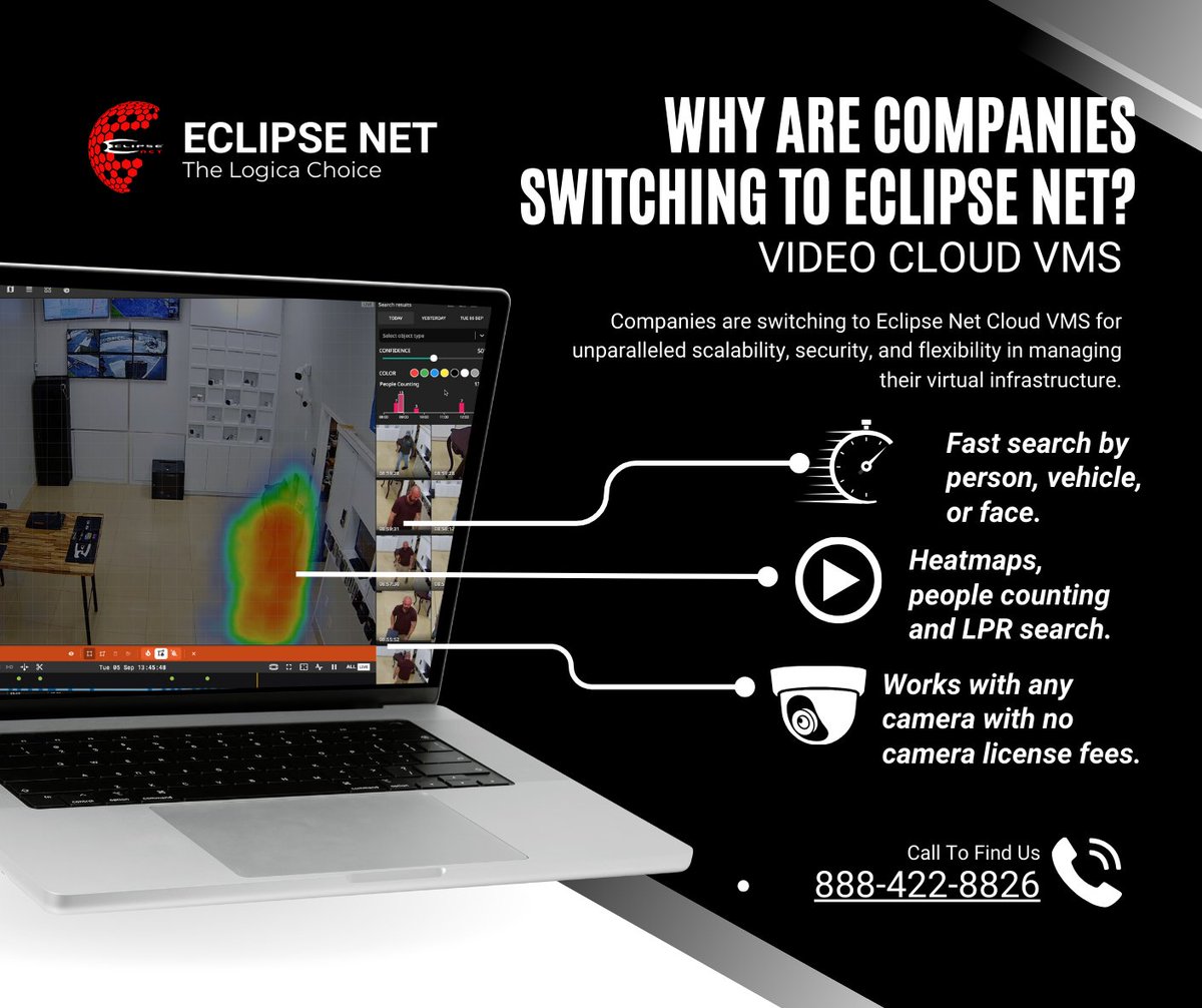 EclipseSurv's tweet image. 📷 Experience the Power of Eclipse Net Video Cloud VMS! Companies are switching to Eclipse Net for unmatched performance, reliability, and security. Elevate your video infrastructure today! eclipsecctv.net
#EclipseNet #VideoCloud #VMs #eclipsecctv