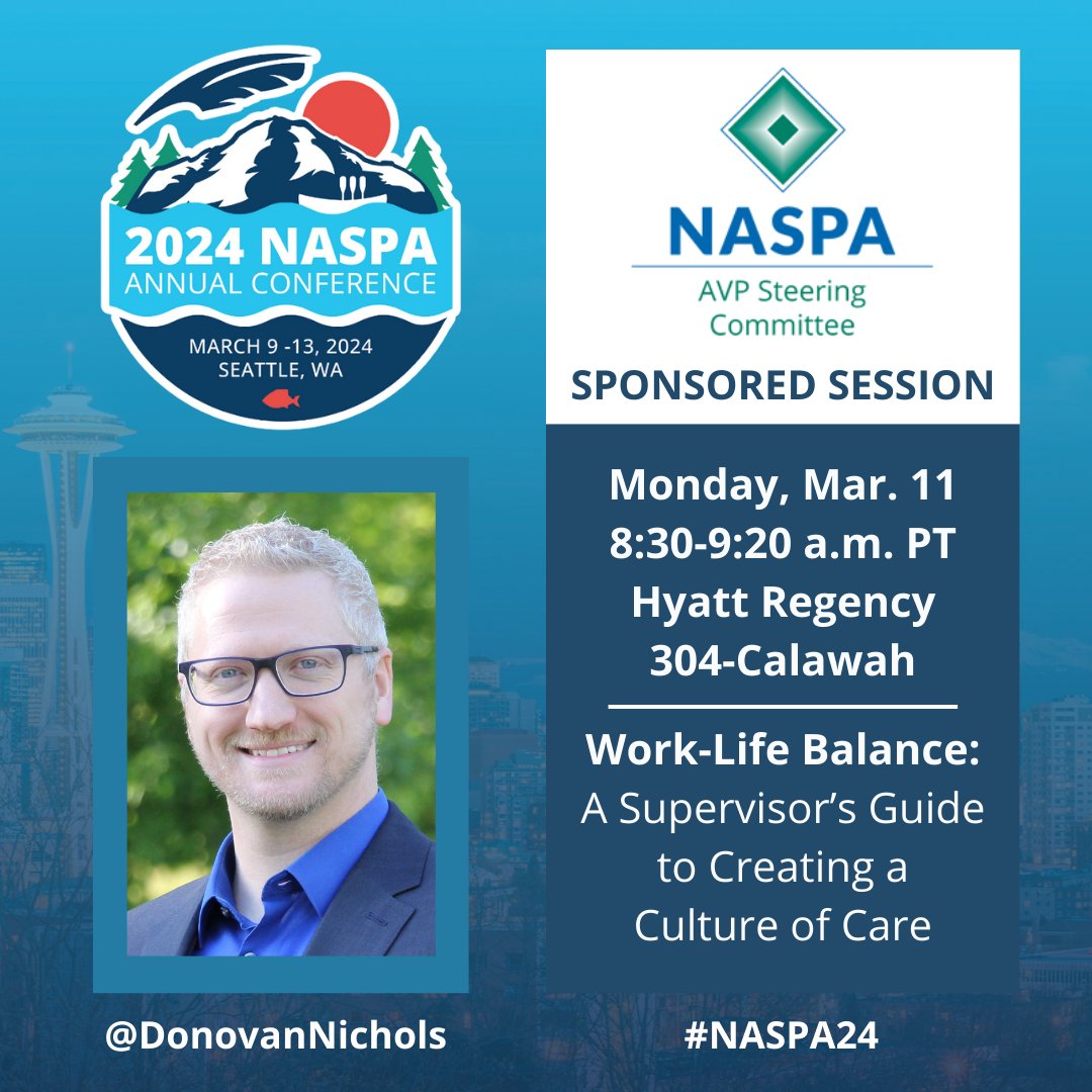 DonovanNichols's tweet photo. Thank you attendees of my #worklifebalance for #supervisors session at #NASPA24. Thank you @NASPAavp for sponsoring my presentation. It went really well...after the building evacuation for a potential fire. 😳  @NASPAtweets #speaker #professionalspeaker https://t.co/JJ1IfOLqff