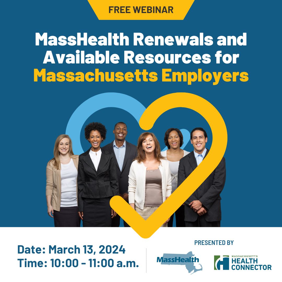 Are you an employer with employees who may be enrolled in MassHealth? Help keep your employees covered. Join experts from MassHealth and the Health Connector on March 13 for a webinar to learn about your role as an employer in the redetermination process: malink.co/031324-webinar