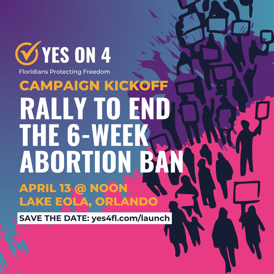 We’ve been working hard to protect freedom in FL by knocking thousands of doors & making hundreds of thousands of calls to voters.💪🏽 Now, we want to celebrate & rally w/ YOU!!🎉🗳️ Sign up to join the coalition on April 13th in Orlando! RSVP here: yes4fl.com/launch