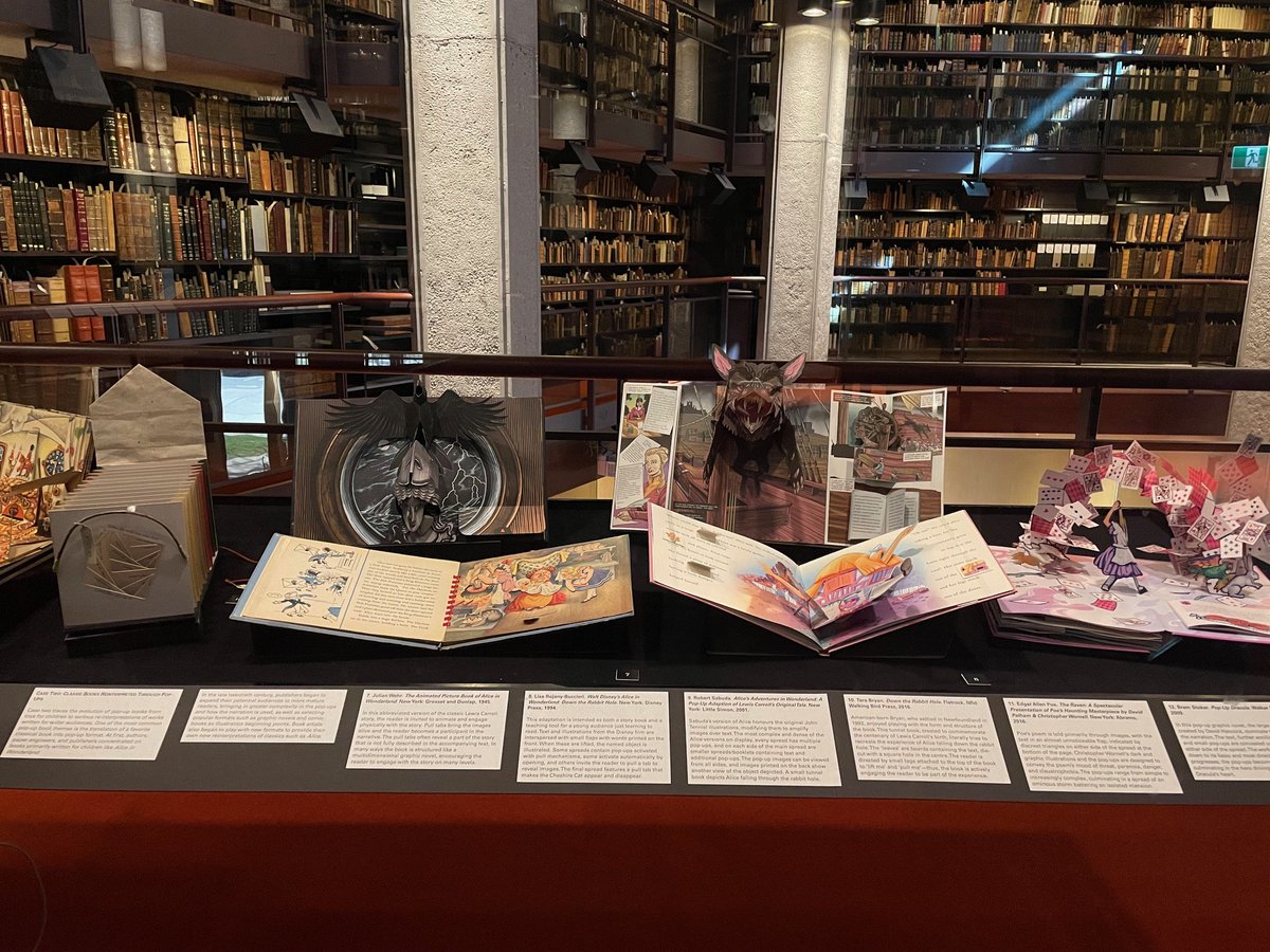Fisher_Library's tweet image. Want to know more about this exhibition case of #popupbooks devoted to #AliceInWonderland? Why not come to the library this Thurs, March 14, when the curator of the exhibition The Immersive Movable Object will be doing an hour-long tour. It begins at 6pm - and it&apos;s free!