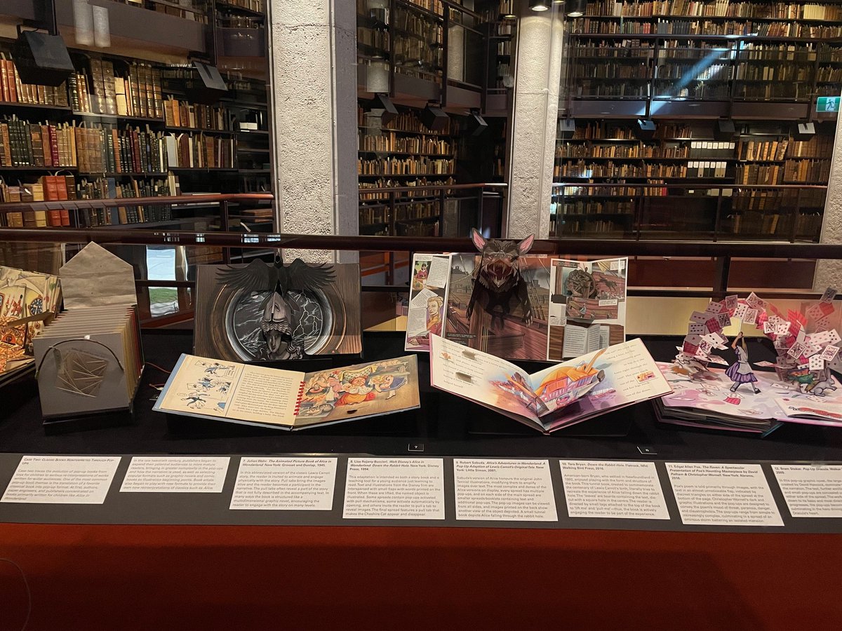 Want to know more about this exhibition case of #popupbooks devoted to #AliceInWonderland? Why not come to the library this Thurs, March 14, when the curator of the exhibition The Immersive Movable Object will be doing an hour-long tour. It begins at 6pm - and it's free!