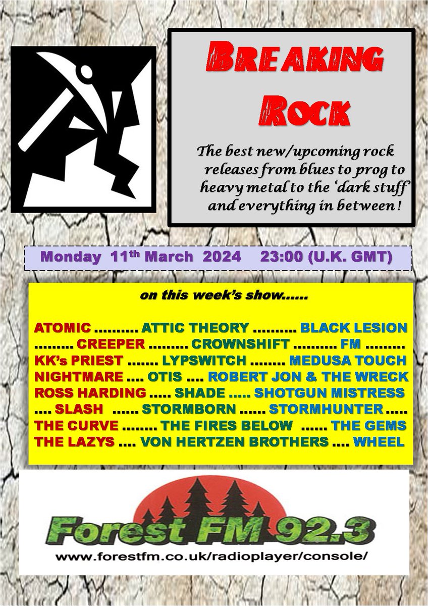pjbreakingrock's tweet photo. Just announced! @pjbreakingrock #radioshow today 11pm (UK) stream https://t.co/sjudUtZAIW @attictheory @BlackLesion @creepercultuk @FMofficial @KKsPriest @_Lypswitch_ @MedusaTouch1 @OtisBand @Rjandthewreck @SHADEmcr @Slash @TheFiresBelow @VHBROZ #RossHarding #TheLazys +many more https://t.co/OPR5vJyQ8E
