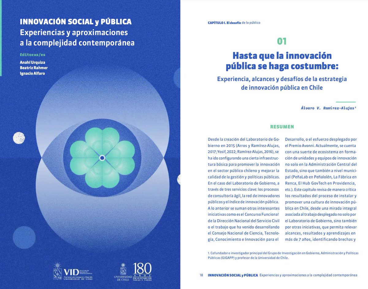 Hasta que la innovación pública se haga costumbre: Experiencia, alcances y desafíos de la estrategia de innovación pública en Chile [2023] bit.ly/InnovacionPubl… @redmatriz @labgobcl @premio_avonni @ConsejoCTCI #InnovaciónPública