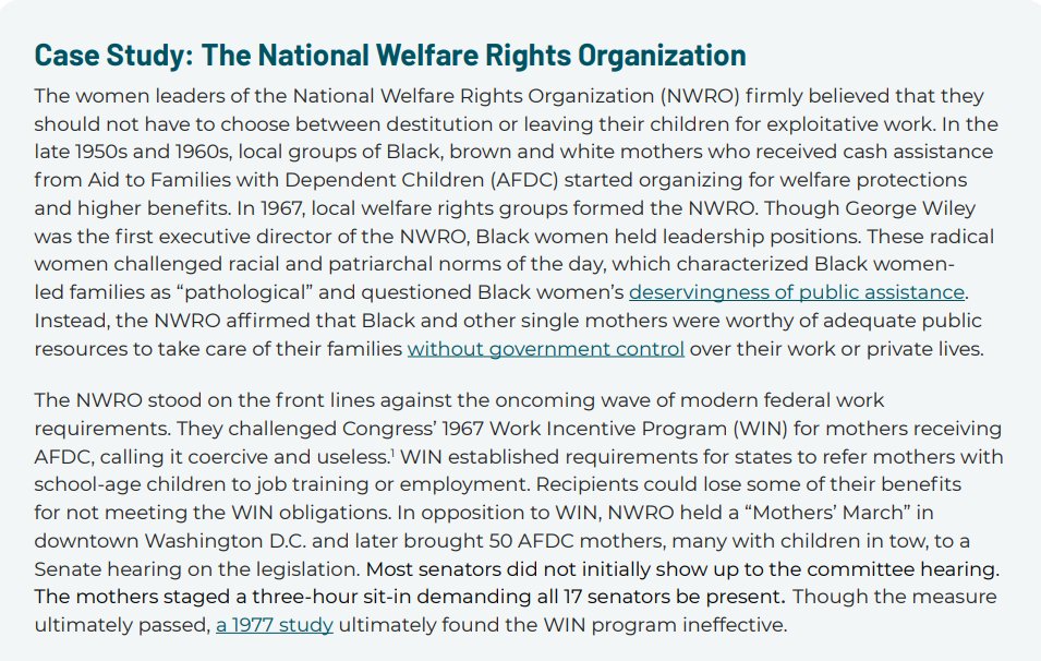 ICYMI: @mavencollab @CLASP_DC bring a needed historical context to the current fight on Work Requirements. The case study of the NWRO is one of my favorite organizing groups to read about