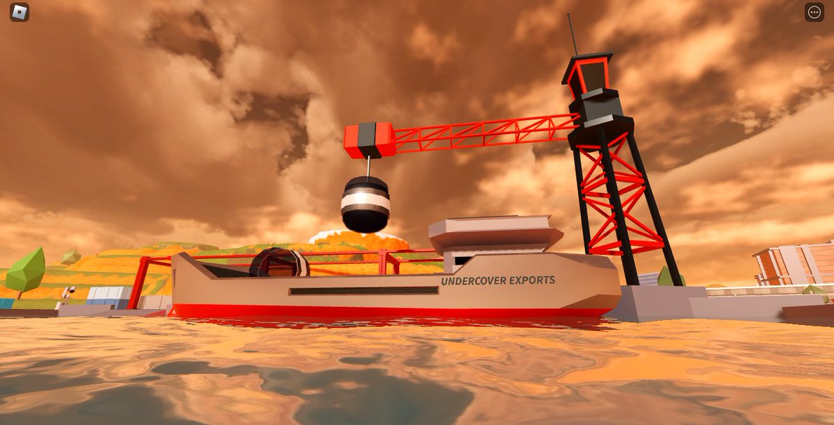 JBGeography's tweet photo. #JailbreakGeography
In the 2023 Winter Update, the same update that added the CEO's Oil Rig, a grey ship owned by the company "UNDERCOVER EXPORTS" arrived at the Cargo Port.

It has been there ever since - not much is known about the ship itself or "UNDERCOVER EXPORTS". https://t.co/w9xu2Fw7rr