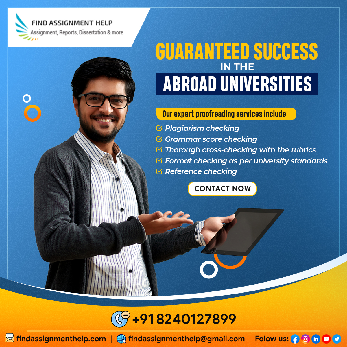 Know the tips and tricks for success in Universities abroad. Find Assignment Help helps you get top-notch marks for all your subjects.
Contact us today to know more!
#assignmenthelp #ukwritinghelp #ukdissertation #Canadastudypermit #CanadaImmigration #australiastudyvisa