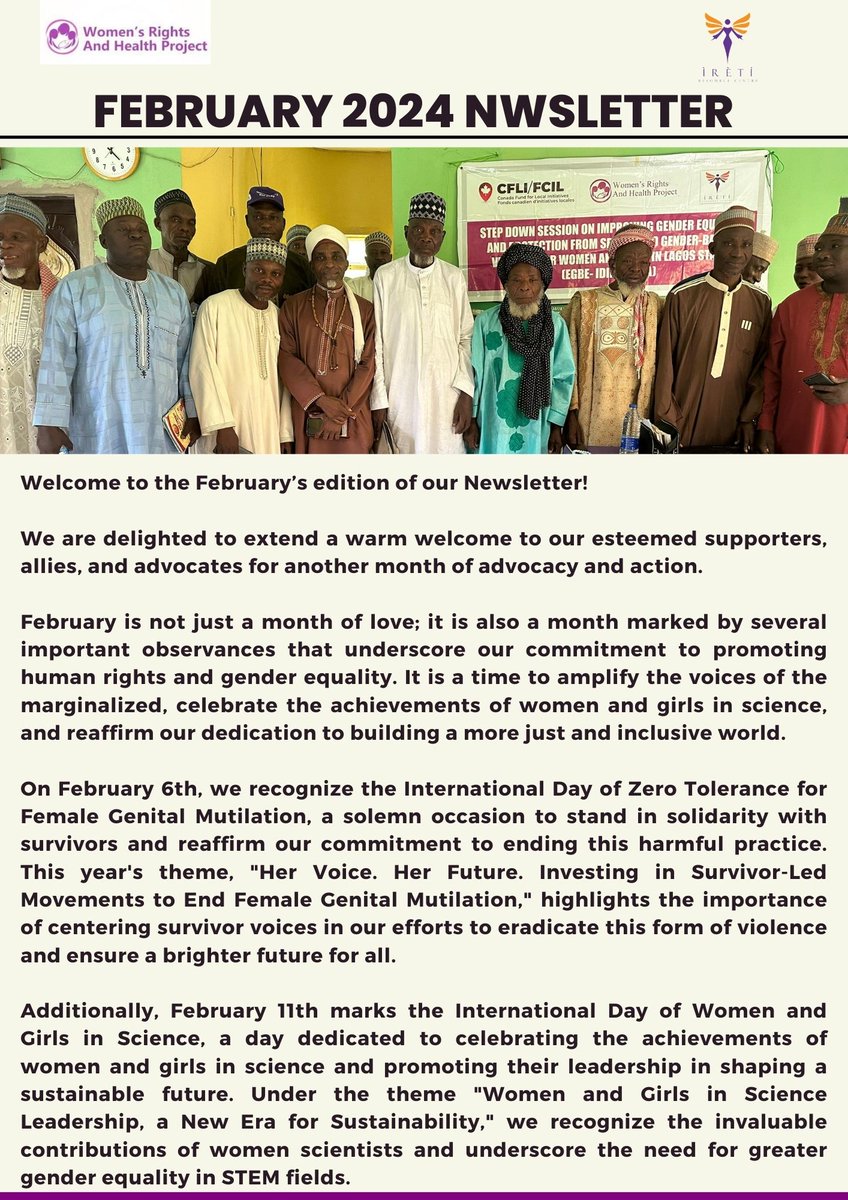 wrahpnigeria's tweet image. Stay updated with WRAHP's February Newsletter 🤸🥳🎉

Click on the link below to read.👇
wrahp.com/wp-content/upl…

You can download WRAHP's IEC materials freely on  wrahp.com

#february #february2023 #newsletter #newsletterdesign #wrahpnigeria #iretiresourcenter