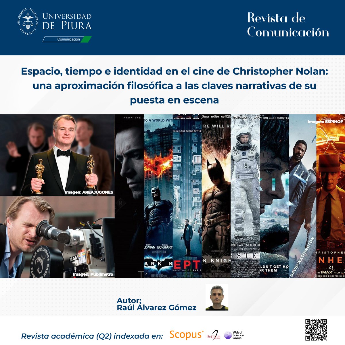 🎥 Christopher Nolan ganó el Oscar a Mejor Director. Los invitamos a conocer mejor a este director británico, en el artículo del profesor de la Universidad Rey Juan Carlos. 🔗bitly.ws/3fzi2 #Oscar2024 #Oppenheimer #ChristopherNolan #Cine #comunicación #Rcom #Fcom #Udep