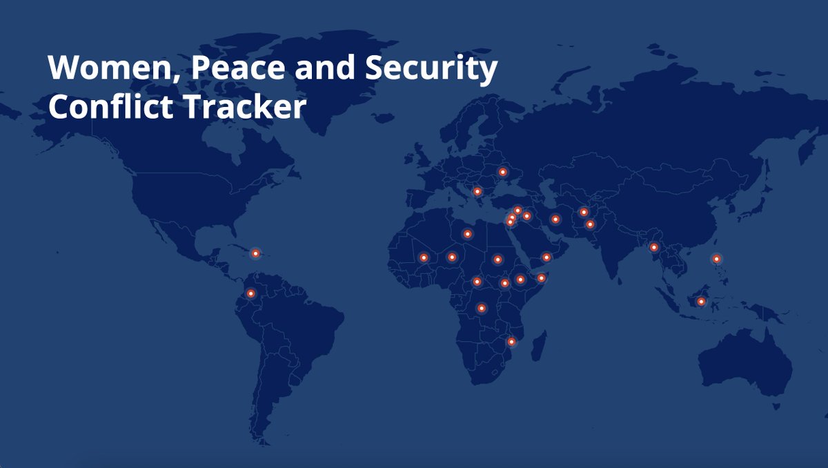 Check out the first stage of our new initiative, which analyzes today’s conflict through a Women, Peace and Security lens. We launched the WPS Conflict Tracker today with the support of @CarnegieCorp and @DenmarkinUSA. Explore the Tracker 🗺wpsconflicttracker.com