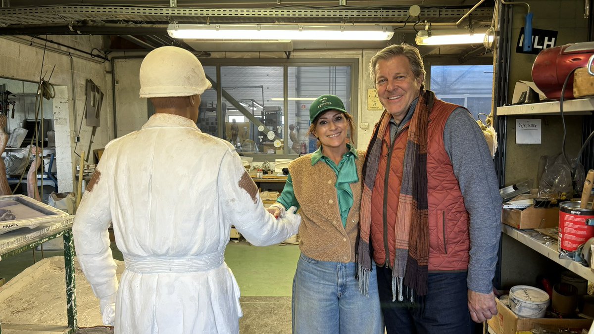 Exciting and inspiring and touching day meeting the sculptress in France who’s creating with her hands, heart and soul the statue of my grandpa that will be unveiled this summer!