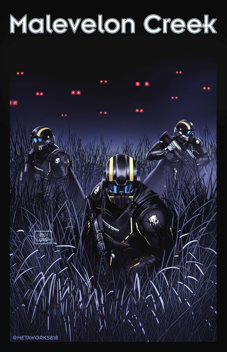 MetaWorks818's tweet image. “Return, refit, and redeploy to purge the stain of this failure with the peroxide of victory.”

Malevelon Creek.

#Helldivers2Art #MalevelonCreek #Helldivers2