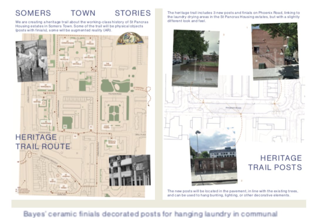 HistoryTown's tweet photo. We're featured! In the @GLA #CommissionforDiversityinthePublicRealm for our AR trail: "art in Everyday Life preserves .. re-imagines working class heritage whilst uplifting voices of the community at risk of being forgotten". #communityleddesign #LDN_Culture with @edit_cllctv https://t.co/Ct6tCohzQw
