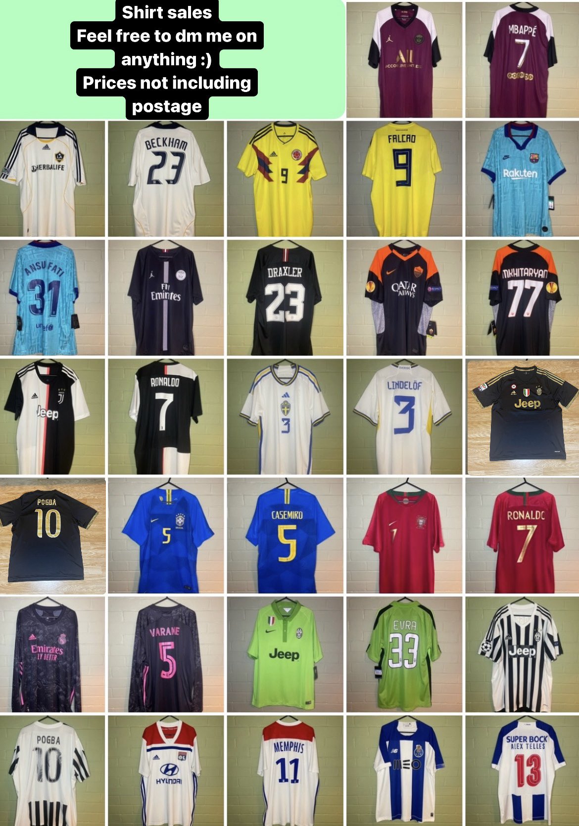 Football shirt collection for cheap sale