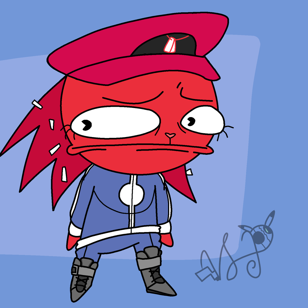 VoidLarvaPhil's tweet photo. Drawing Flaky every day to shoo the big sad away, Day 1

I’m probably not gonna put this much effort on other days, but eh https://t.co/Z63p7JjSQw