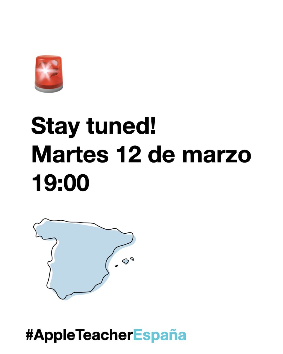¡Algo grande va a pasar mañana a las 19 h! ¡Estad atentos! #AppleTeacherEspaña