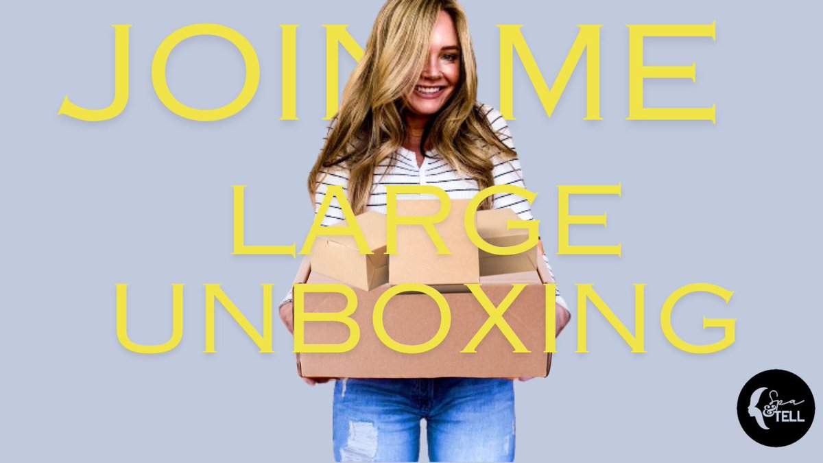 SpaAndTellYT's tweet photo. YOUTUBE  Large Unboxing! Join me! 📦
MONDAY March 11 at 2 PM PST | 5:00 PM EST
LINK:https://t.co/5yT3MSxzaf
I have accumulated a lot of products, and I  have discount codes for most! I hope you join me in Chat 💬 !!
#spaandtell #unboxing #skincare #beauty https://t.co/tPv5OIJDWz