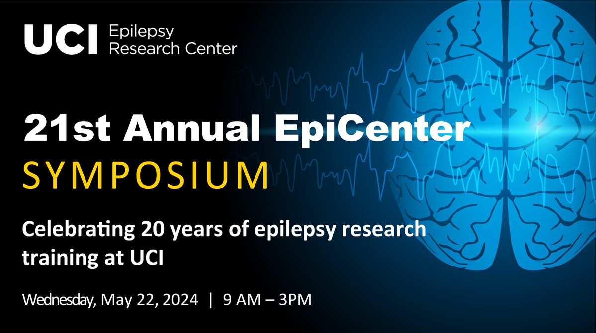 SAVE THE DATE May 22 - Sue Gross Auditorium - UC Irvine Join us as we celebrate the 20th year of our @NIH_NINDS T32 training program in epilepsy research. We have an excellent lineup of talks, including @TracyDixonSalaz & many others. Final program & registration coming soon