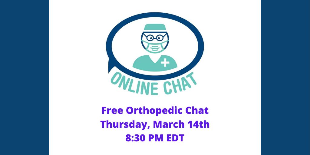 Do you have a question for our #OrthopedicSurgeons about #OrthopedicConditions? Join us on Thursday, March 14th at 8:30 PM EDT for a free group online chat session. See tinyurl.com/ICLLChat for signup details. #Orthopedics #LimbLengthening #DrShawnStandard #ICLL #ICLLChat