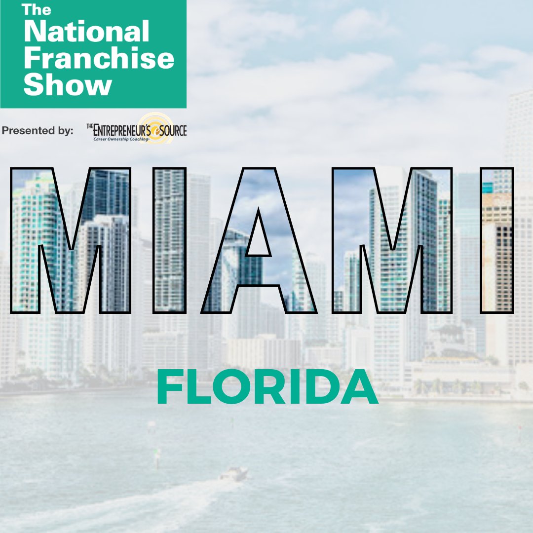 The Miami Franchise Show is Your Best Opportunity to See and Compare All of Your Business Ownership Options Under One Roof! March 16th and 17th at the Miami Airport Convention Center. Get tickets and all the details here: franchiseshowinfo.com/miami-visitor