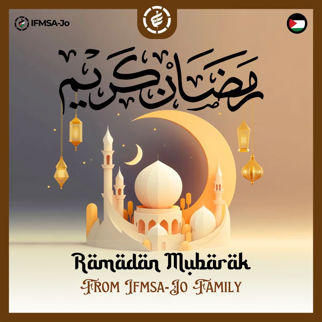 IFMSA_Jo's tweet photo. اعزائي أعضاء الاتحاد الدولي لجمعيات كليات الطب في الأردن نقدم لكم اكبر التهنيات والتبريكات بحلول شهر رمضان المبارك . نتمنى أن يبارك الله في انجازاتكم في مجال الرعاية الصحية ورحمتكم تجاه الآخرين خلال هذا الشهر الفضيل ، وأن تستمروا في خدمة مجتمعاتكم بروح مليئه بالعطاء والاخلاص 🌙🌙 https://t.co/zARDow2SaA