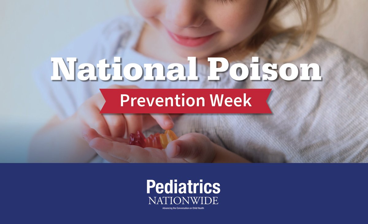 This National Poison Prevention Week, we encourage you to learn about the dangers of accidental ingestion of cannabis products by children. Make sure all medications and cannabis products are out of sight, out of reach, and locked up to #preventpoison. pediatricsnationwide.org/2023/10/13/pre…