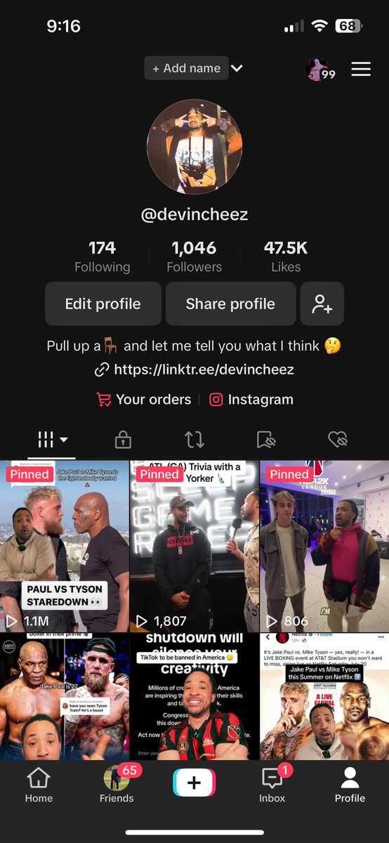 DevinJ0hnson's tweet photo. I’m going viral on TikTok 😈 https://t.co/66SYId3QUv