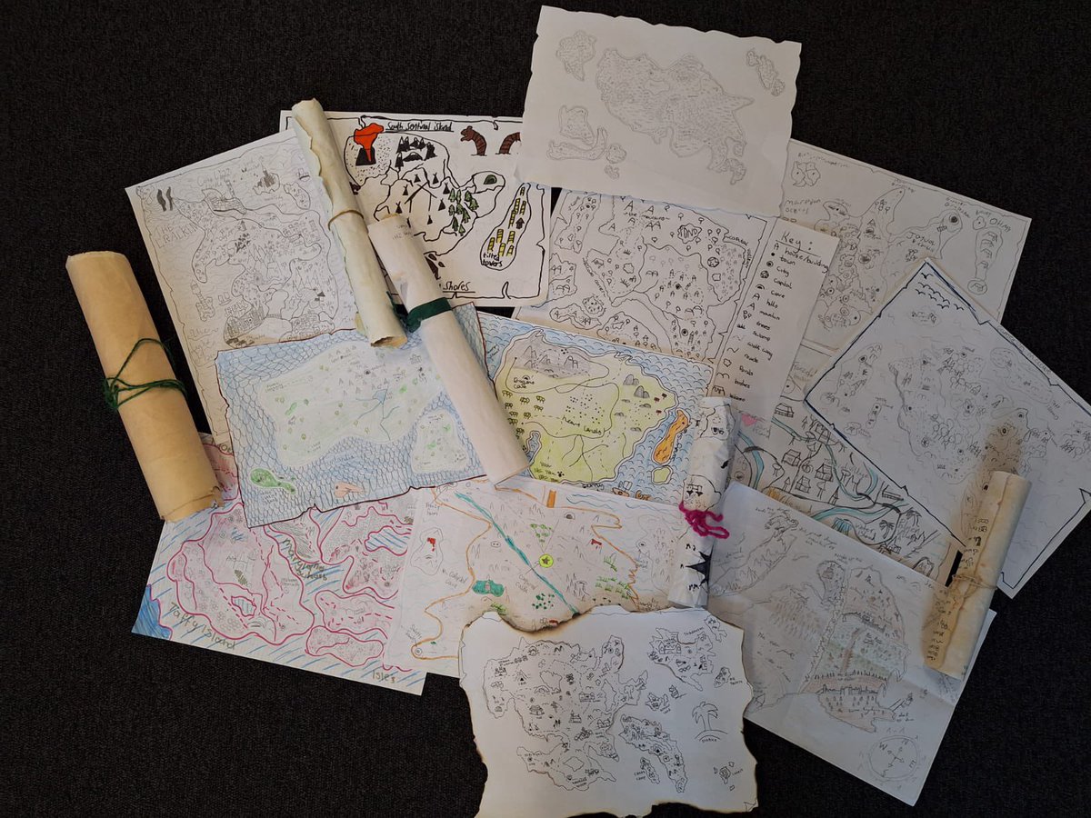 DHSFifeEnglish's tweet photo. Here's just a small sample of the 76 incredible fantasy maps we had entered into our World Book Day competition! #WorldBookDay2024 https://t.co/XToiY4lSaC