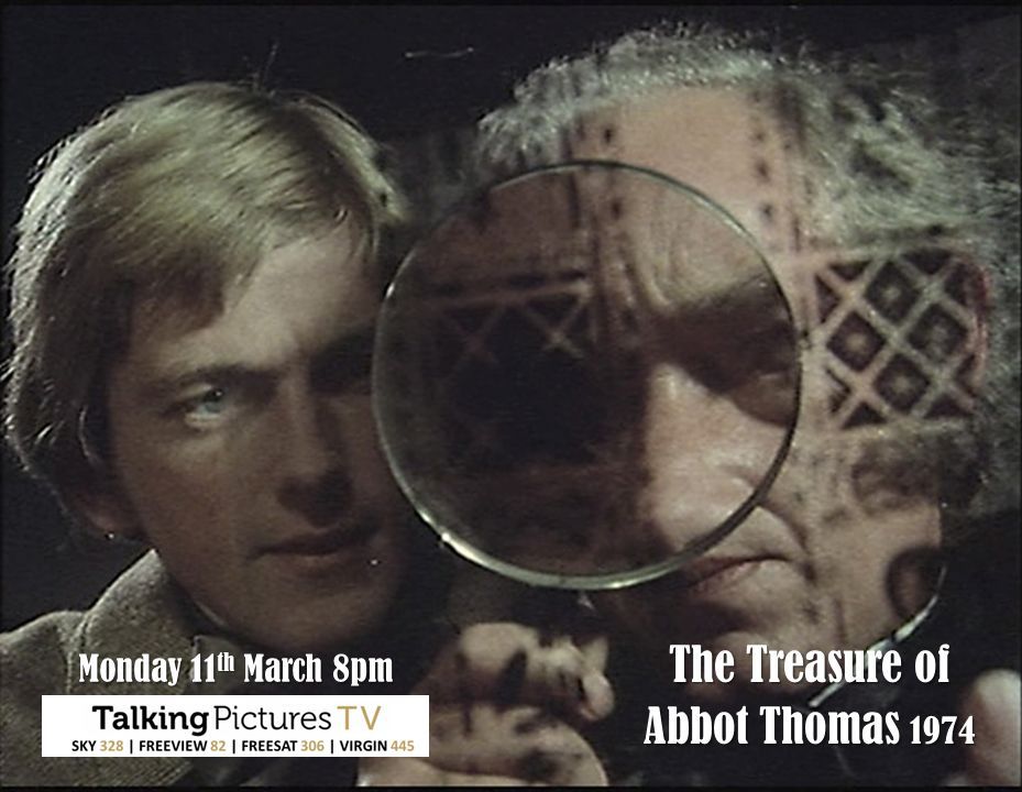 TalkingPicsTV's tweet image. A historian finds a clue leading him to hidden treasure in the ghost story THE TREASURE OF ABBOT THOMAS (1974) 8pm #PaulLavers @paullavers #MichaelBryant #SheilaDunn #FrankMills drama #TPTVsubtitles