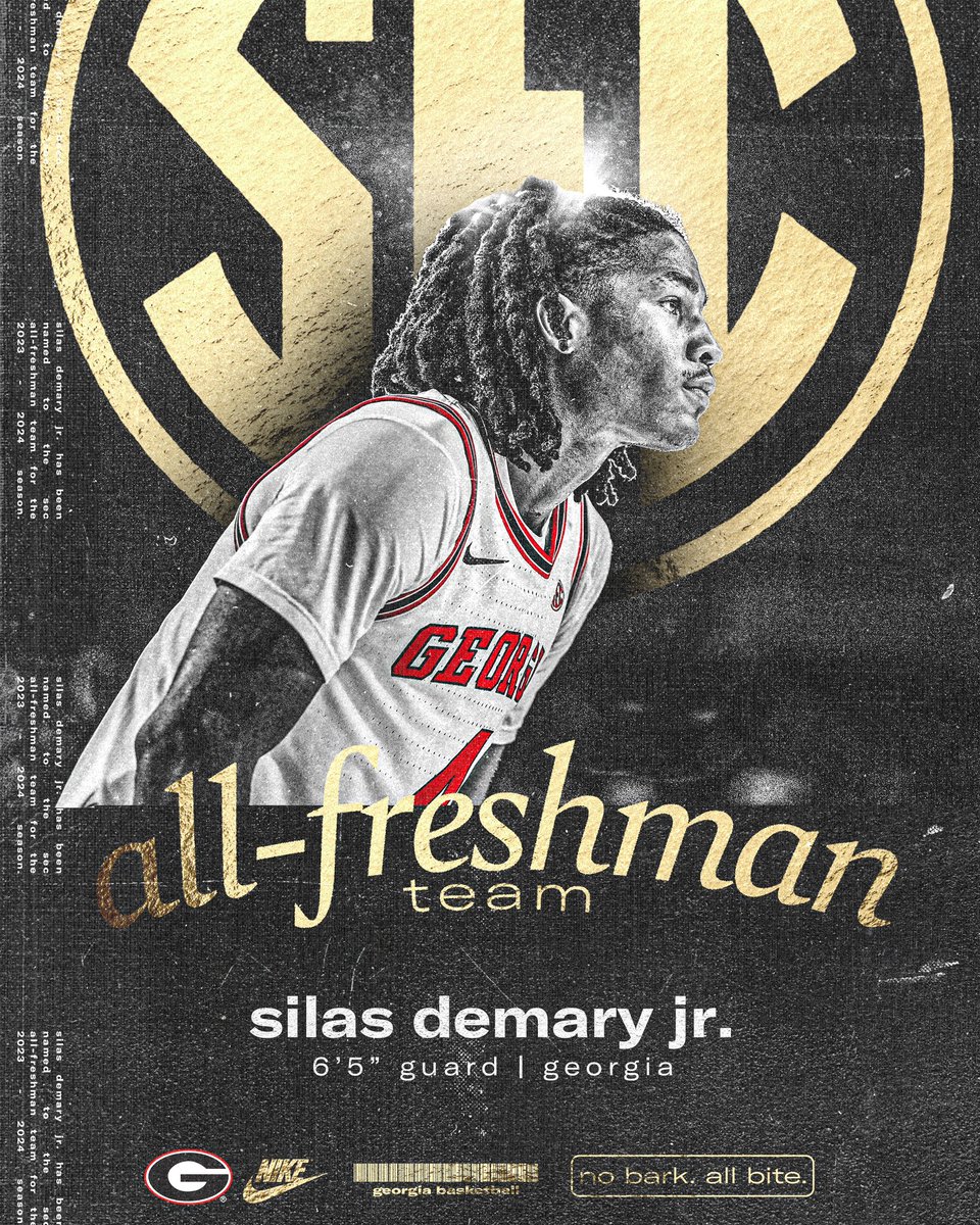 Silas Demary Jr. has been selected to the SEC All-Freshman team! 👏👏👏 Read more: gado.gs/sdjallfr #GoDawgs | @silas_demaryjr