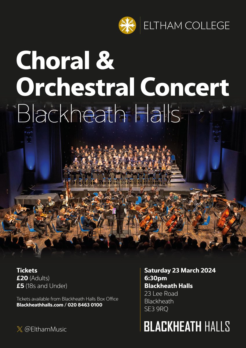 Fewer than 30 tickets remaining for our Choral & Orchestral Concert @BlackheathHalls next Saturday! Do snap one up before they're gone... blackheathhalls.com/whats-on/eltha…