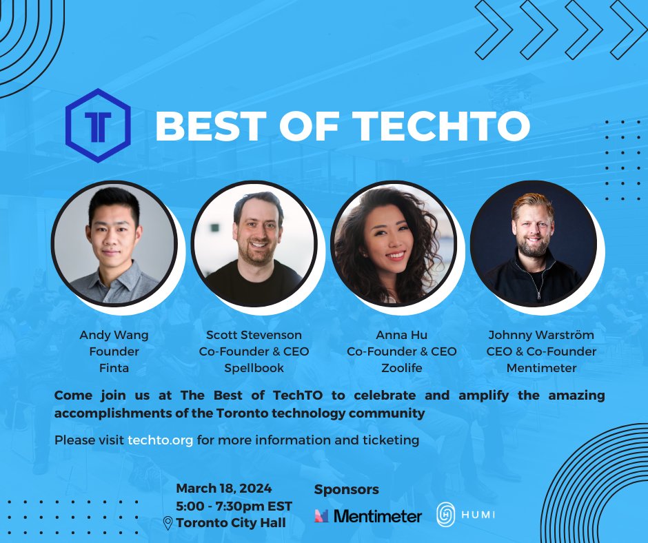 Get ready for the ultimate tech extravaganza! 🚀 We're just one week away from the TechTO event of the year – the spectacular return of Best of TechTO on March 18! 👏 🇨🇦 This isn't your average tech gathering; we're bringing together the crème de la crème of tech leaders for…