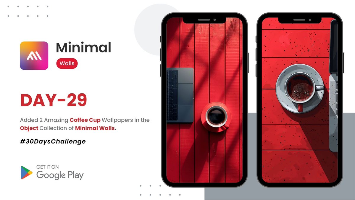 #30DaysChallenge Giveaway LIVE

Day - 29:
Added 2 Amazing Coffee Cup Wallpapers in the Object Collection of Minimal Walls

🛒 Check it out here
play.google.com/store/apps/det…

#Coffeecup #CoffeecupWallpaper #Minimal #Wallpaper #MinimalWallpaper #iOSWallpaper #iPhoneWallpaper #ios17 #iOS