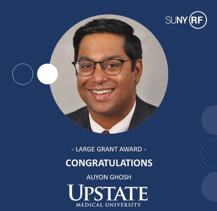 Congratulations to Assistant Professor Auyon Ghosh on being awarded $1 million from the @nih_nhlbi. The SUNY Research Foundation is proud to support your work at @UpstateNews. upstateresearch.org/about/happenin… #SUNYResearch #SUNYImpact