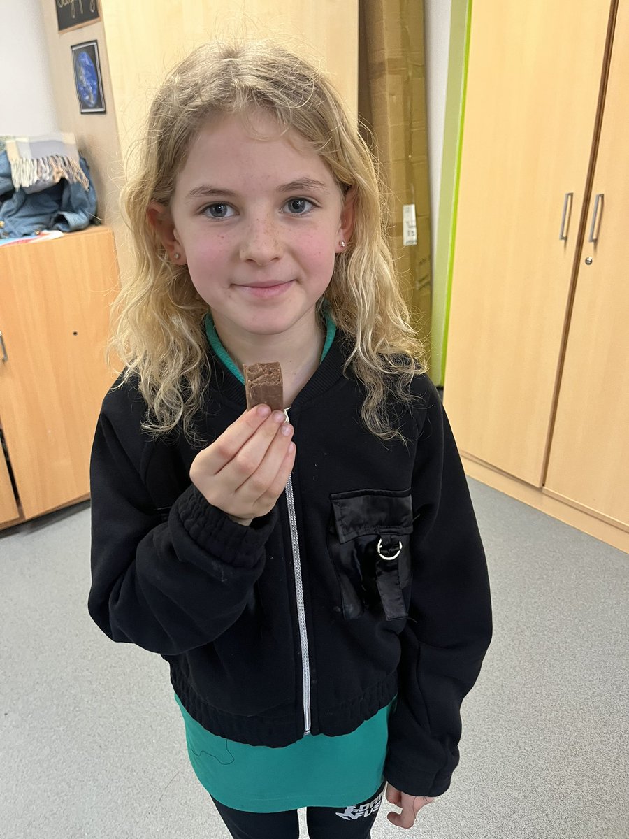ASCAuckley's tweet photo. Another yummy Messy Monday. The children enjoyed Mrs Cerenko’s homemade Fudge. It was a thumbs up all round https://t.co/EzzKkOjP8l