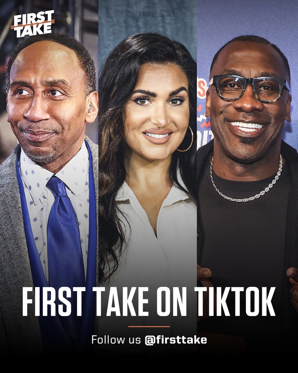 📢 @FirstTake is now on TikTok Catch all things @stephenasmith, @MollyQerim & @ShannonSharpe with show clips, behind-the-scenes moments & more 📱bit.ly/FirstTakeTikTok