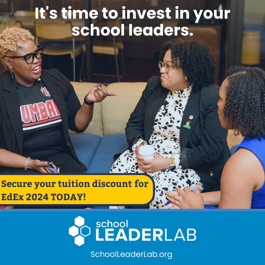 Today is the FINAL DAY to secure your tuition discount by committing your leaders for EdEx 2024, our newest offering for executive-level leaders. Email david@schoolleaderlab.org to invest in your leaders and secure your rate.